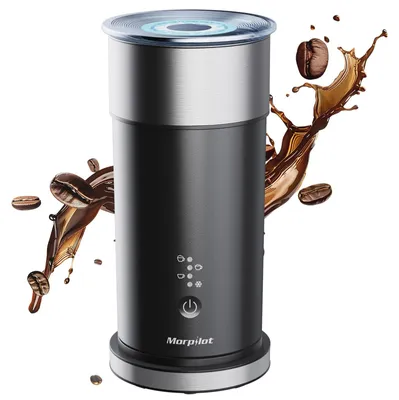 Zdjęcie produktu dla Elektryczny spieniacz do mleka, 4-w-1, pojemność 115 ml/240 ml, idealny do cappuccino i latte macchiato