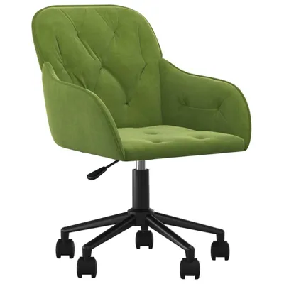 Immagine prodotto di vidaXL Sedia da ufficio girevole in velluto verde chiaro