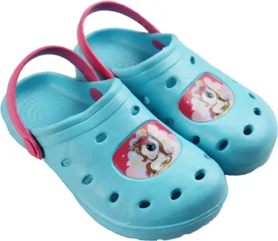 Produktbild von Süßes Einhorn Unicorn Kinder Clogs Sandalen – Blau / 22