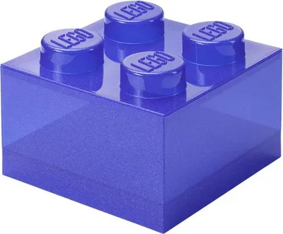 Produktbild von NHG LEGO Aufbewahrungsbox Storage Brick 4 Top Lid Glitter Violet, Kunststoff, 25 x 25 cm, 40090800