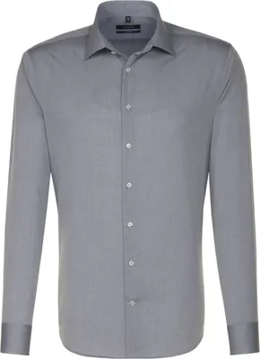 Produktbild von Seidensticker Shaped Hemd grau Chambray