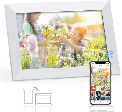 Produktbild von Digitaler Bilderrahmen, 10,1 Zoll WLAN 1280x800 HD IPS Touchscreen, Digitaler Fotorahmen mit 32 GB Speicher, Fotos/Videos Sofort Teilen