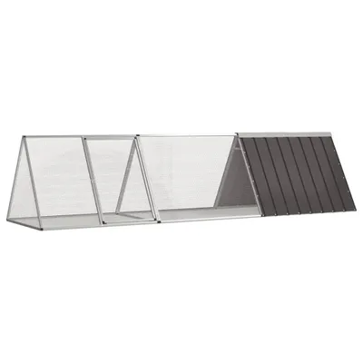 Obrázek produktu pro Klec pro králíky antracitová 302,5 x 80,5 x 71 cm pozinkovaná ocel