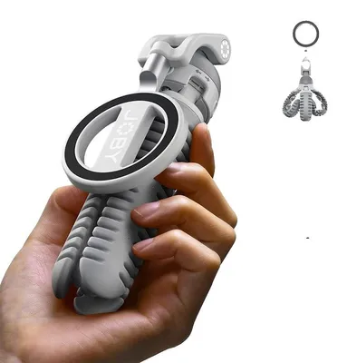 Immagine prodotto di Treppiede per telefono, gambe flessibili, design leggero, grigio