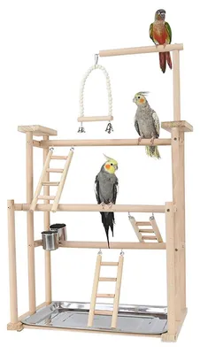 Produktbild von Vogelspielplatz Holz mit Schaukel und Leiter 44x31x79cm