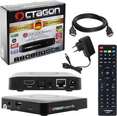 Zdjęcie produktu dla Octagon SX888 IP WL HEVC Full HD LAN USB H.265 TV IP m3u VOD Multimedia Box