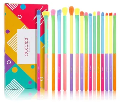 Immagine prodotto di Set di pennelli da trucco, 16 pezzi, pennelli versatili, 16 pezzi colorati