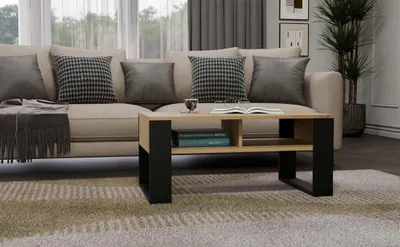 Produktbild von Funktionaler Couchtisch MODERN mit 2 praktischen Ablagen