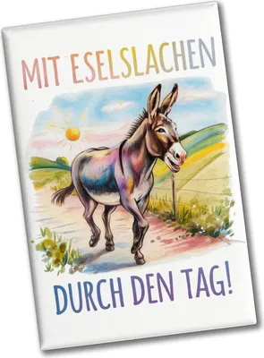 Produktbild von Mit Eselslachen durch den Tag Souvenir Souvenir Magnet