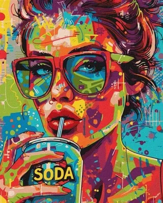 Immagine prodotto di Dipingere con i numeri - Ragazza con la limonata - Ideyka