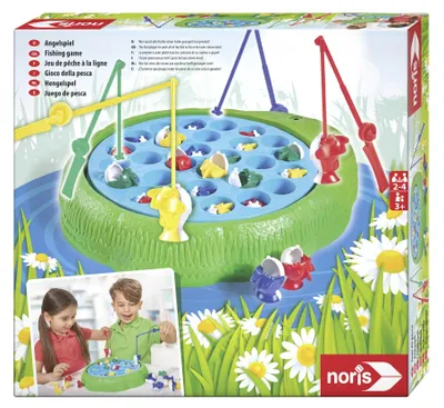 Immagine prodotto di noris 606062024 Gioco di pesca, vince chi cattura per primo tutti i pesci del proprio colore, per bambini dai 3 anni in su Colorato