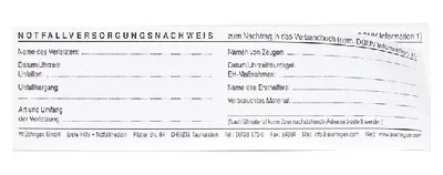 Produktbild von Notfallversorgungsnachweis Block mit 40 Seiten | Packung (1 Stück)