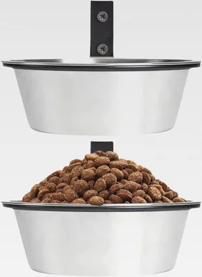 Produktbild von Hundefutternäpfe | Hundeschüssel Set Wandhalterung | Erhöhter Edelstahl Futternapf Mit Klappbarem Ständer Für Katzen Welpen Kleintiere