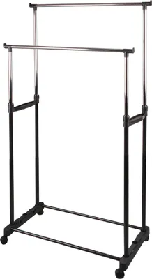 Obrázok produktu pre DOCHTMANN Dvojitý stojan na oblečenie na kolieskach 80x42x170cm