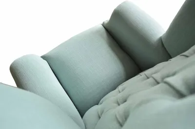 Produktbild von Ohrensessel Sessel Design Polster Weiß Couch Chesterfield Textil Neu