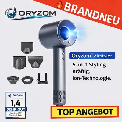 Produktbild von Oryzom™ Airstyler Hairstyler 5-in-1 Föhn und Styling-Gerät mit Ionen-Technologie