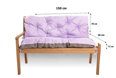 Obrázok produktu pre Vankúš pre záhradný lavicový 150x50x40cm fialový | Vonkajší vankúš | Vankúše na záhradný nábytok | vankúše na záhradnú hojdaèku