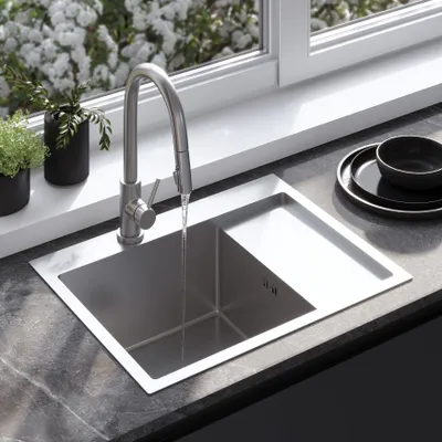 Produktbild von Rea Spülbecken Fin Brush Nickel
