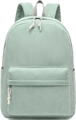 Immagine prodotto di Borsa capiente per ragazze, ideale per la scuola, le superiori e le elementari, verde chiaro, borsa leggera per laptop