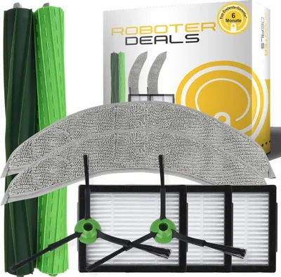 Produktbild von Zubehör Set, Ersatzteile Kit für iRobot Roomba Combo j5 u. j5 Plus (2x Hauptbürste, 2x Filter, 2x Seitenbürste, 2x Pad)