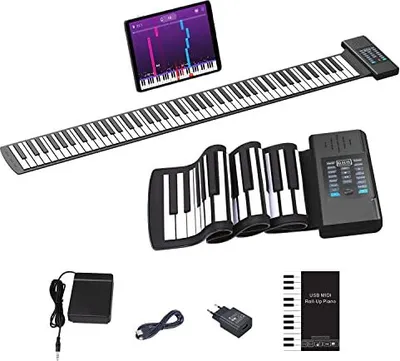 Produktbild von Roll Piano 88 Tasten Up Keyboard unterstützt MIDI 128 Töne Rhythmen, Roller Flexible elektronische Kinder Erwachsene Anfänger Geschenk