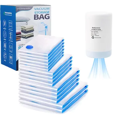 Imagen del producto de Juego de 12 bolsas de vacío para ropa