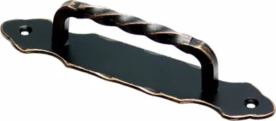 Produktbild von Türgriff 190 Handgriff Stahltürzug Haltegriff Griff aus Eisen Schwarz Alt Messin