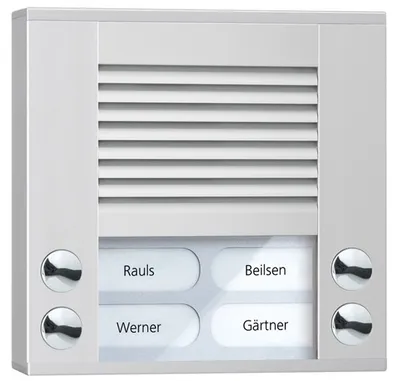 Image de Poste extérieur audio PES04-EN/04 4 touches 2 rangées AP argent (PES04-EN/04)