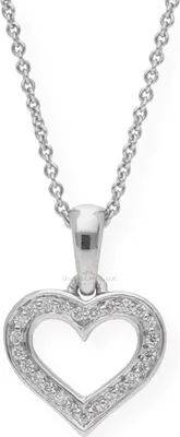 Produktbild von Herzanhänger Weißgold 585 Brillanten JL10-02-1526 JuwelmaLux