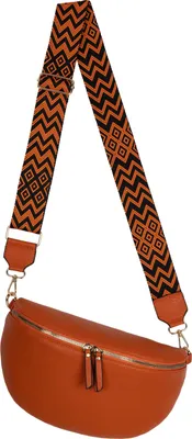 Produktbild von Bauchtasche (60179) Umhängetasche Crossbody-Bag Hüfttasche Kunstleder Italy-Design ORANGE