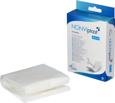 Produktbild von Vliespflaster mit Verband, 8cm x 1m, NONVIplast