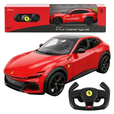 Image de Voiture télécommandée Ferrari Purosangue rouge Rastar à l'échelle 1:24