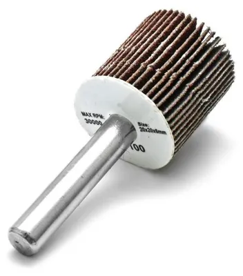 Produktbild von Molatrade Fächerscheibe 20 x 20 mm Ø 6 mm P100 auf Schaft