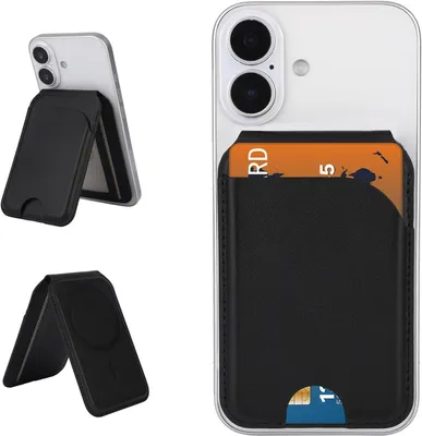 Immagine prodotto di Porta carte magnetico in , sottile, per 5 carte, compatibile con iPhone, ideale da portare in tasca