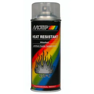 A spray can of heat-resistant paint.
