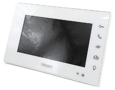 Produktbild von Bticino 335253 WIFI Video-Türsprechanlage mit zusätzlichem 2-Draht-Monitor  7-Zoll-Display  Farben mit Freisprecheinrichtung  Touchscreen  App-Steuerung  zweites Display für Doppel- oder