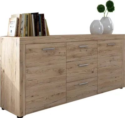 Produktbild von Faggiano - Anrichte, 167x41x77h cm Eichenholz, 3 Schubladen
