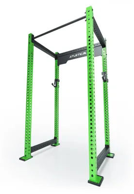 Produktbild von ATLETICA R8 Colored Uprights 226cm | Paarweise | Mit abnehmbaren Gummifüßen & vorgebohrten Löchern für eine Bodenverankerung | Farbe Electric Green