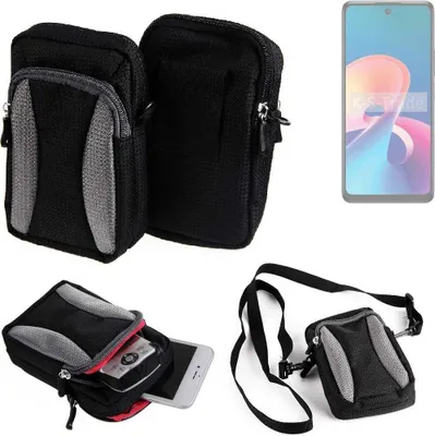 Produktbild von K-S-Trade Holster Schutz Hülle kompatibel mit TCL 50 XE 5G Handy Hülle Gürteltasche Umhängetasche mit Zusatzfach schwarz