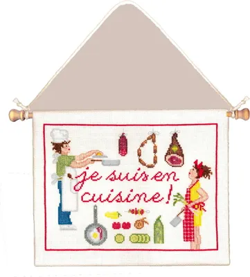 Immagine prodotto di Set per punto croce Le Bonheur des Dames "Sono in cucina", schema per il conteggio, 19x15cm
