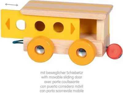Produktbild von Goki Holzeisenbahn - Güterzug Spielzeug für Kinder