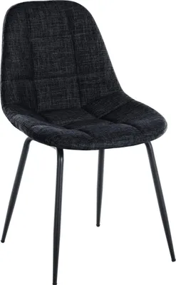 Produktbild von CLP Stuhl Tom mit Metallgestell und hochwertiger Polsterung schwarz Material Stoff
