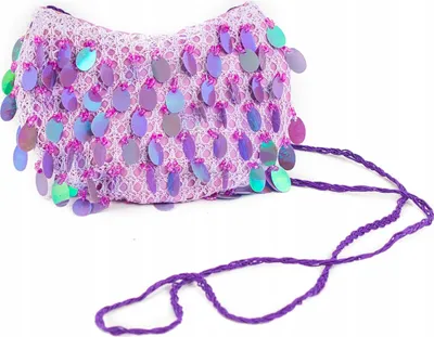 Produktbild von Pailletten Handtasche mit Fransen - Glitzernde Umhängetasche für Mädchen 17x13cm