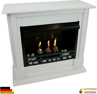 Produktbild von Ethanol und Gelkamin Kamin Modell Rafael Premium Granit hell