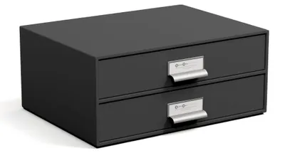 Produktbild von BIGSO BIRGER Schubladenbox – Aufbewahrungsbox mit 2 Schubladen – Schreibtisch Ab