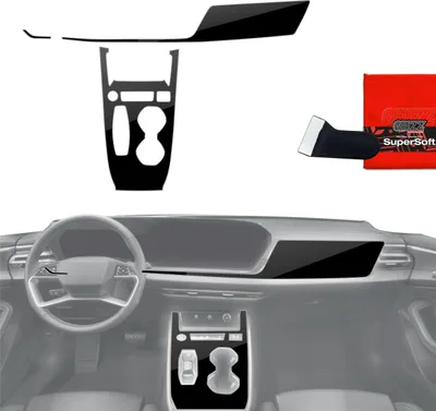 Produktbild von 3in1 Schutzfolien für Mittelkonsole & Armaturenbrett - Audi A5 B10 (2025) Schwarz Glanz  Grizz Protector