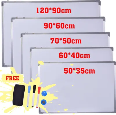 Produktbild von GOPLUS Whiteboard  beschreibbar, Magnettafel Magnetwand mit Aluminium-Rahmen und Stiftablage, weiss 90 x 60 cm