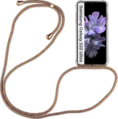 Produktbild von Handykette für Samsung S21 S22 S23 S24 FE Plus Ultra Handyhülle mit Band Hülle Galaxy S22 Ultra Rainbow