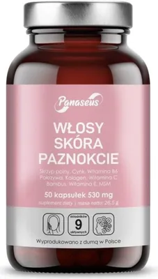Image de Compléments alimentaires Panaseus Włosy, Skóra I Paznokcie (50 gélules) BI6059