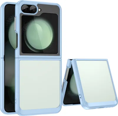 Immagine prodotto di Custodia per Samsung Galaxy Z Flip 6 / Z Flip 7 FE trasparente, antiurto TPU silicone protettivo blu